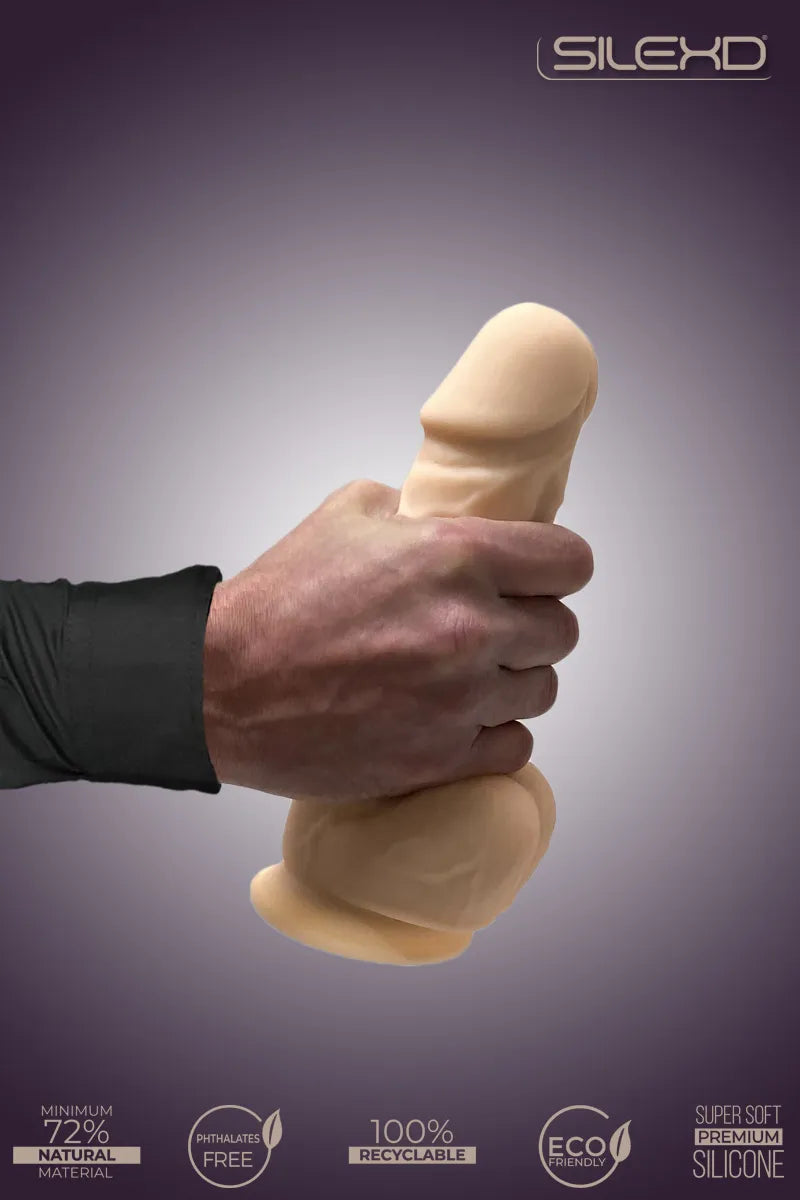 Silexd - Realistic flesh suction cup dildo 21.5cm thermoreactive