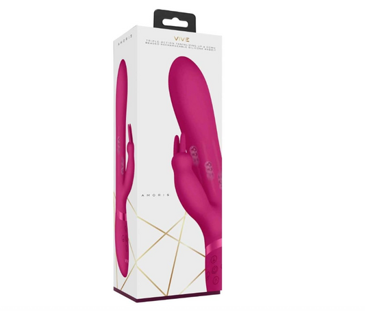 Vibromasseur rabbit à billes stimulantes, Amoris