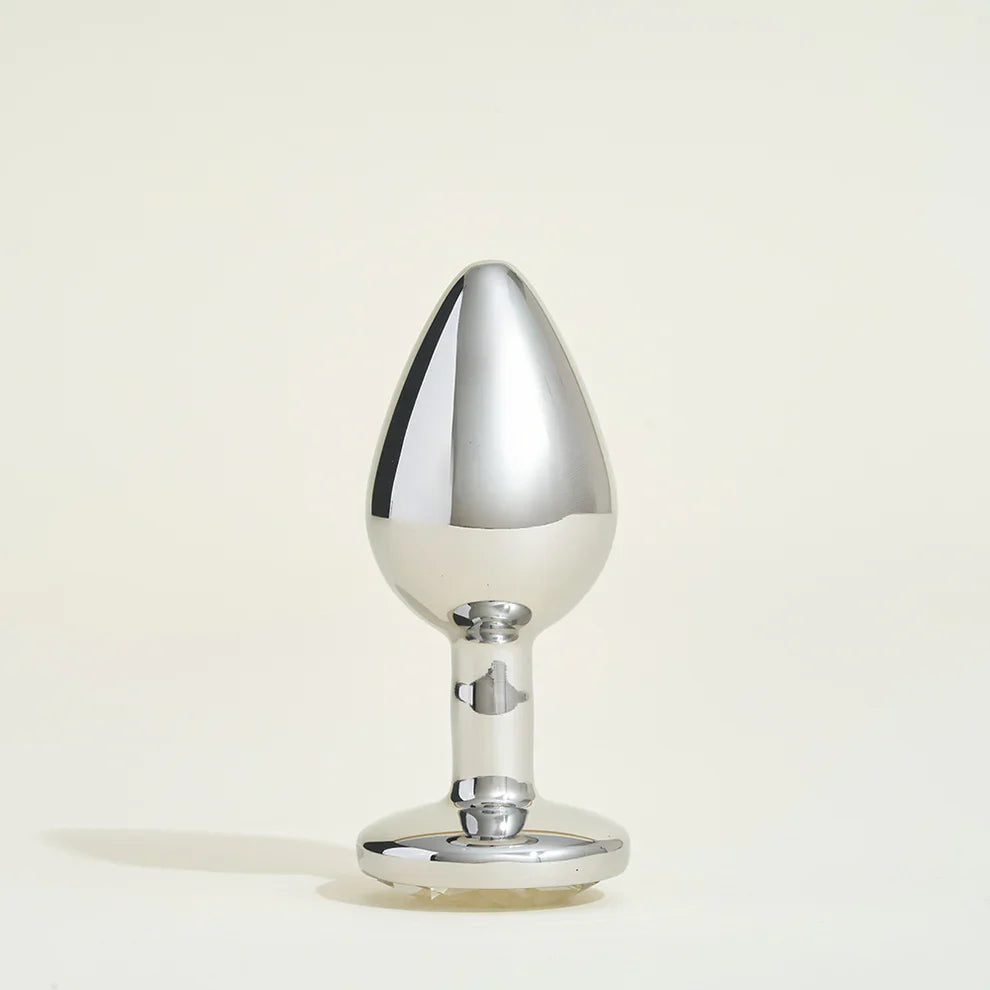 Plug métal bijou Steel Cristal transparent, le nº50