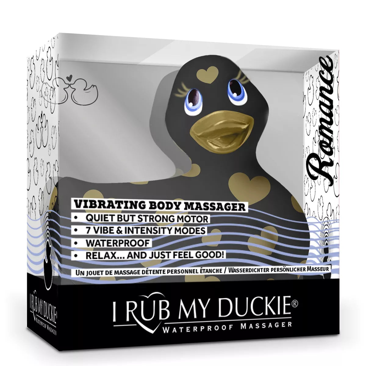 Le canard vibrant waterproof "Romance" Or/Noir