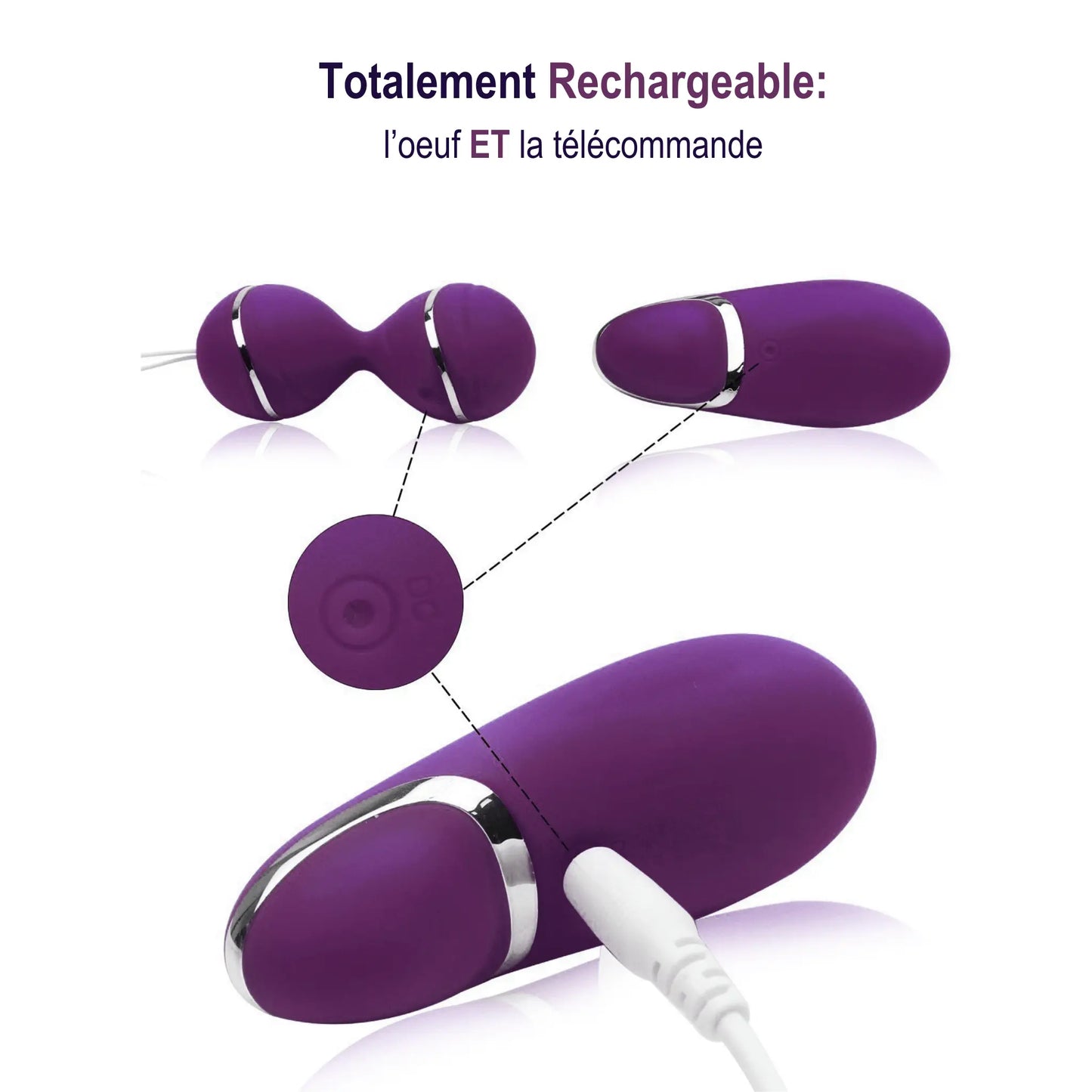 Dalia Boules de geisha télécommandées 3-en-1