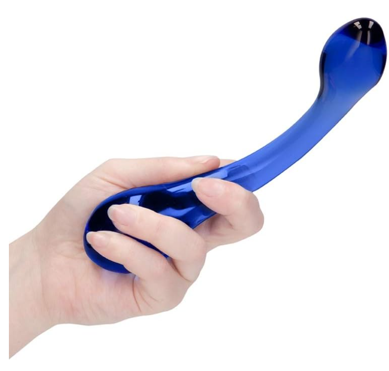 Dildo G-Rider Bleu en verre borosilicate