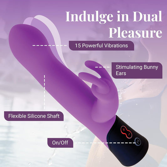 Vibromasseur Rabbit rechargeable violet