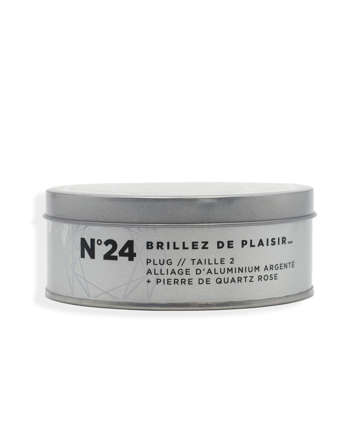 Plug Steel avec pierre de Quartz rose