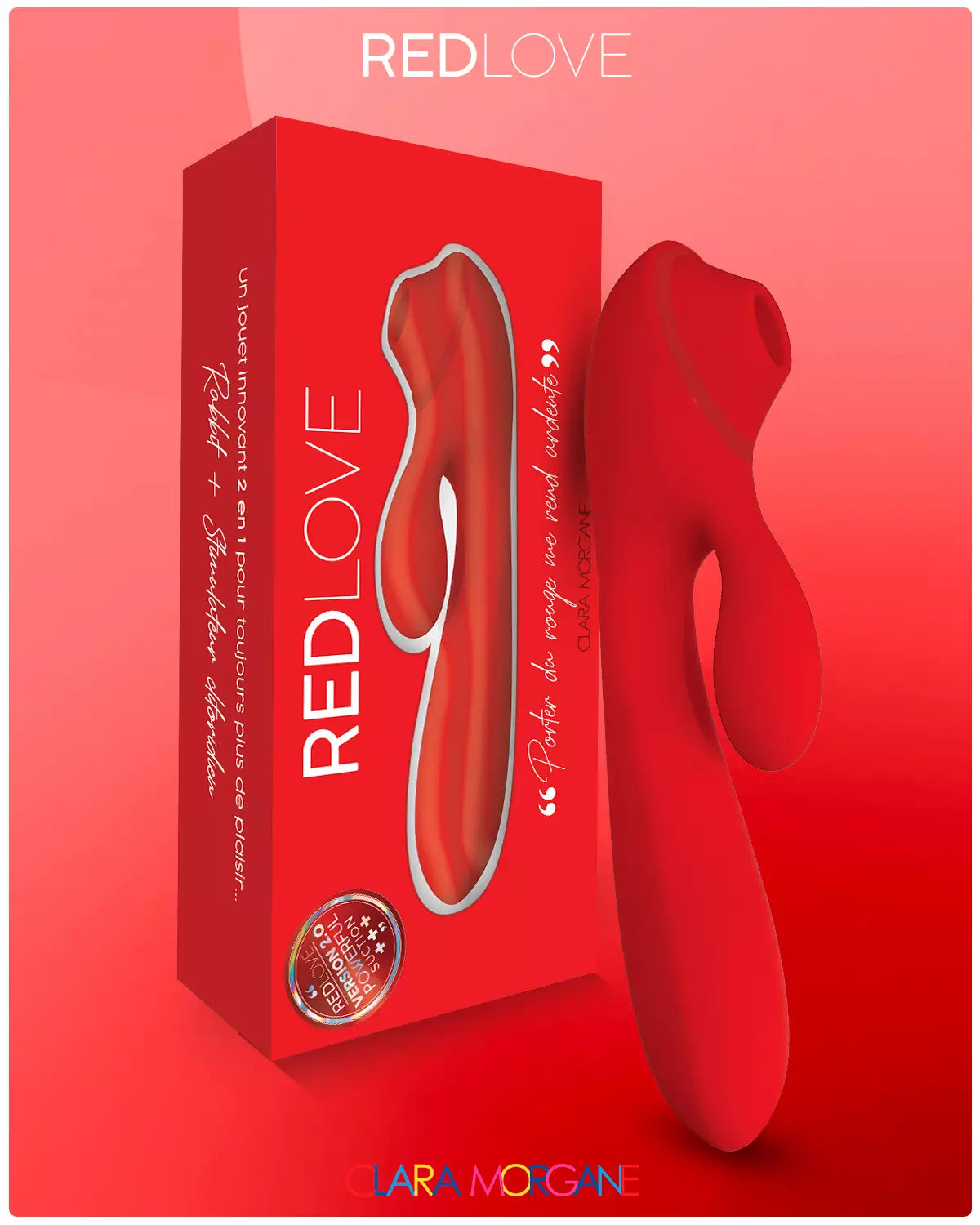 Rabbit Red Love, double stimulation clitoridienne et vaginale