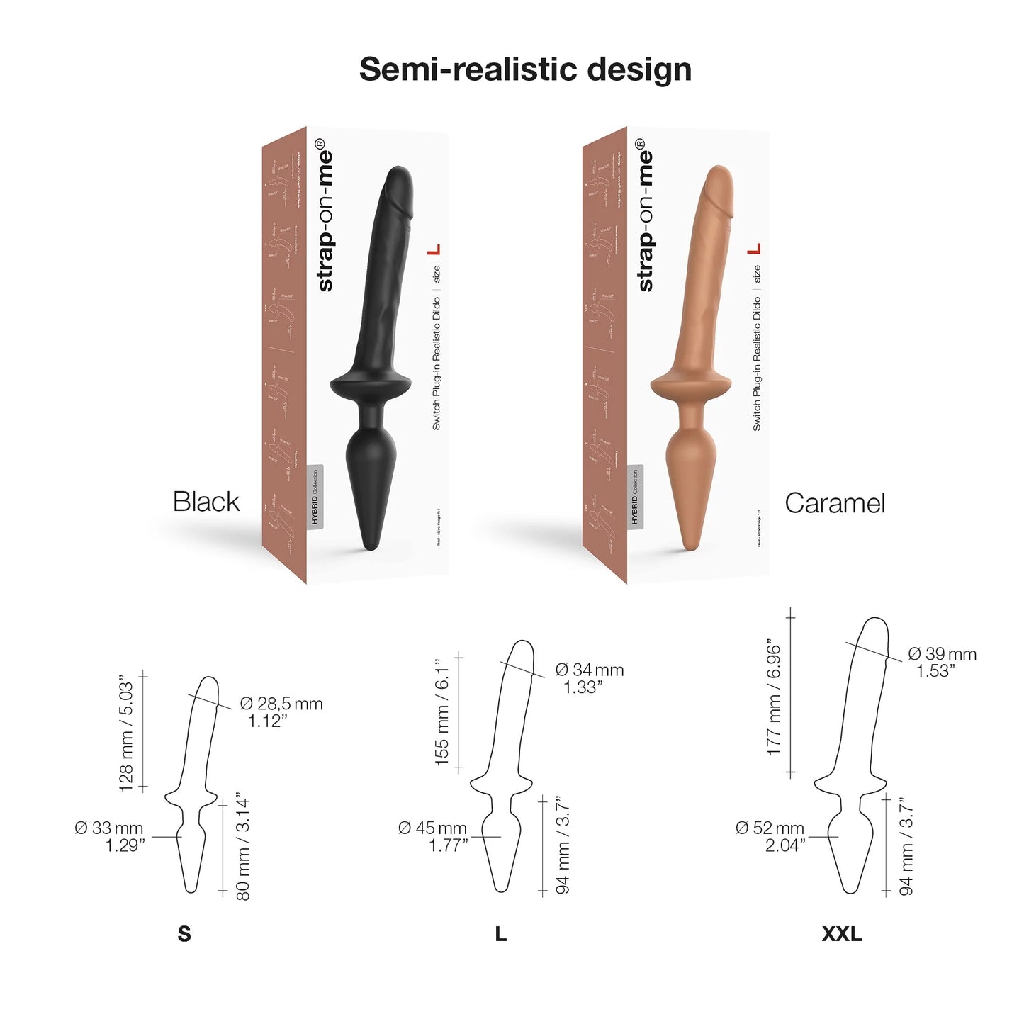 Dildo 2 en 1 avec plug anal, le Switch Plug-in