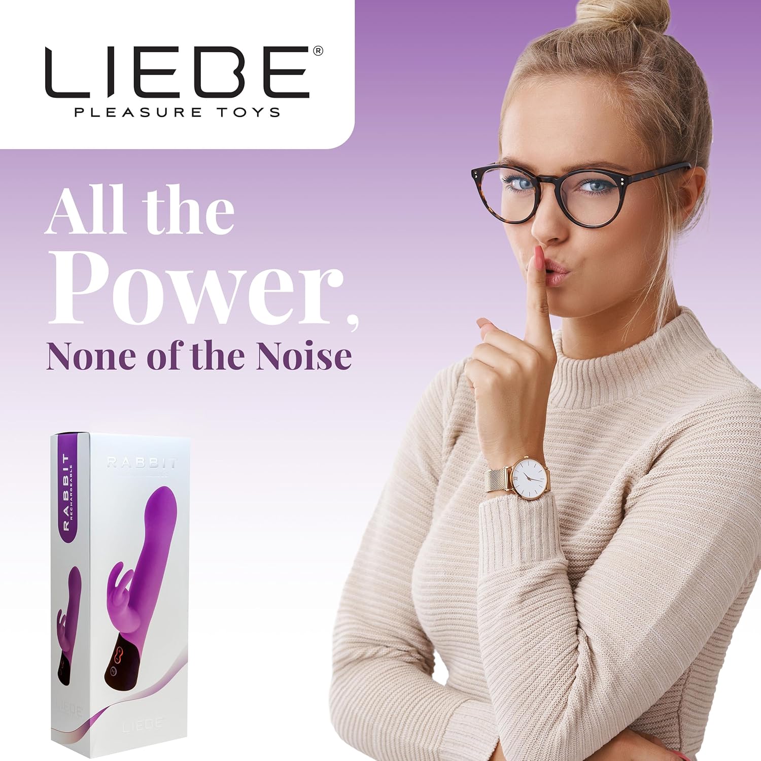 Vibromasseur Rabbit rechargeable violet