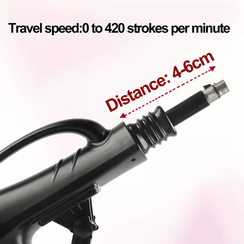 Le "pistolet d'amour", machine automatique avec adaptateurs et plaque ventouse