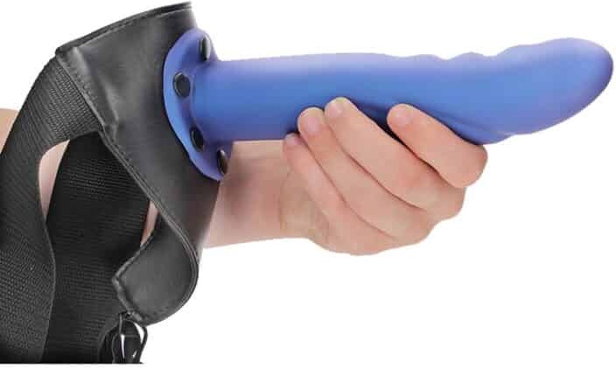 Strap-on texturé et incurvé de Ouch!