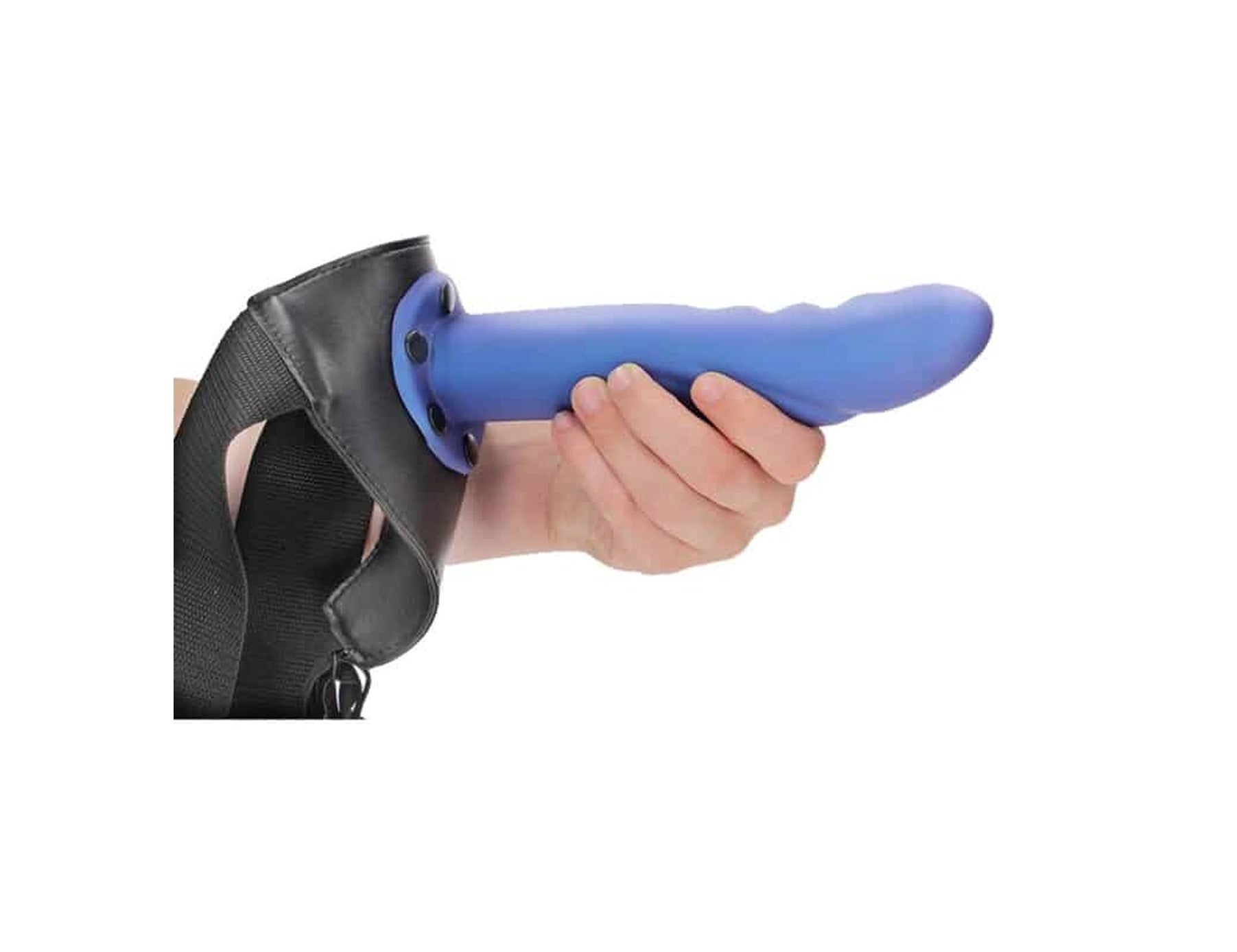 Strap-on texturé et incurvé de Ouch!