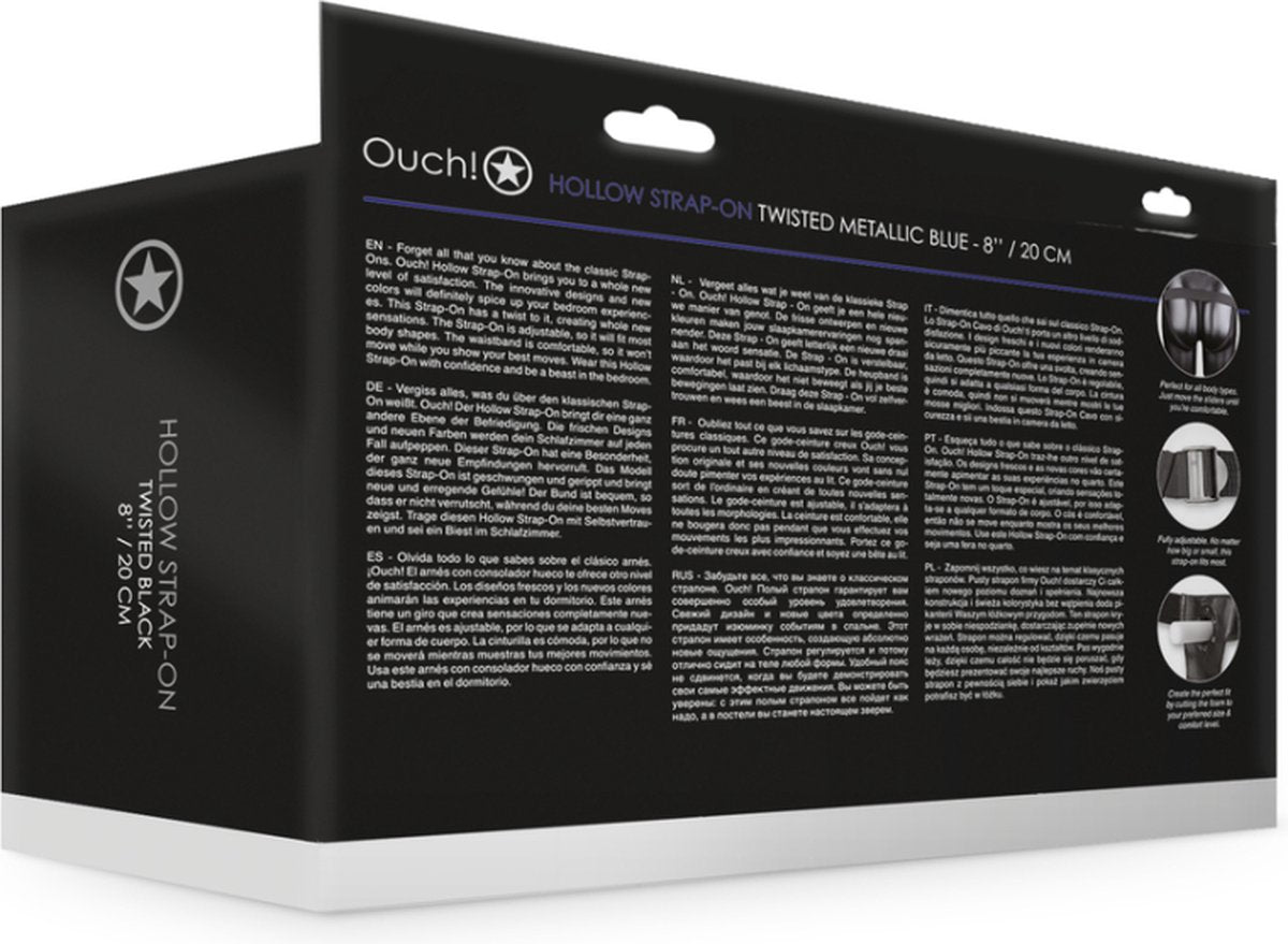 Strap-on texturé et incurvé de Ouch!