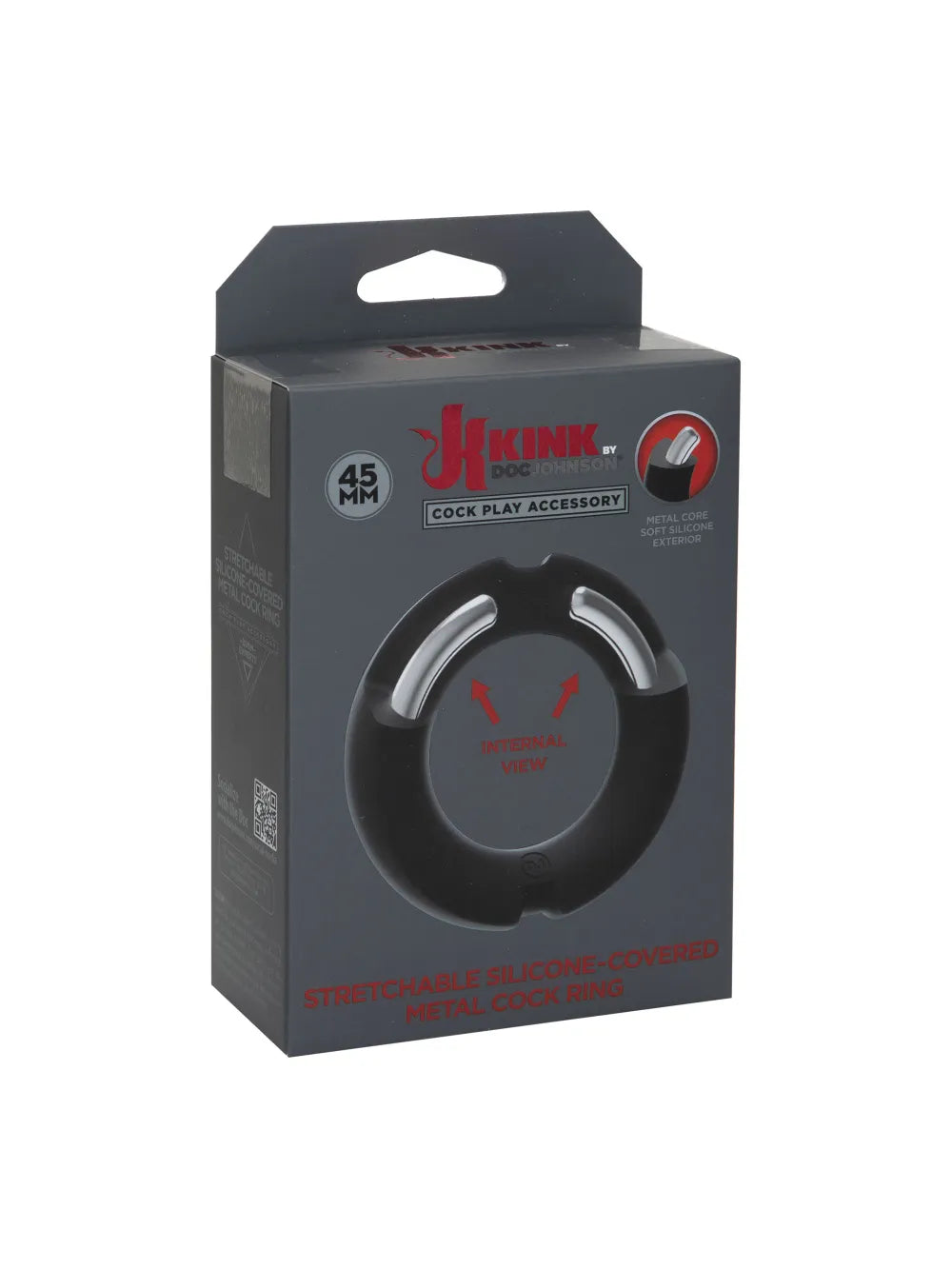 Cockring Métal & Silicone Extensible 45 mm