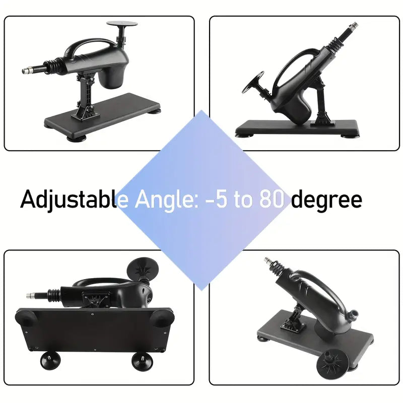 Le "pistolet d'amour", machine automatique avec adaptateurs et plaque ventouse