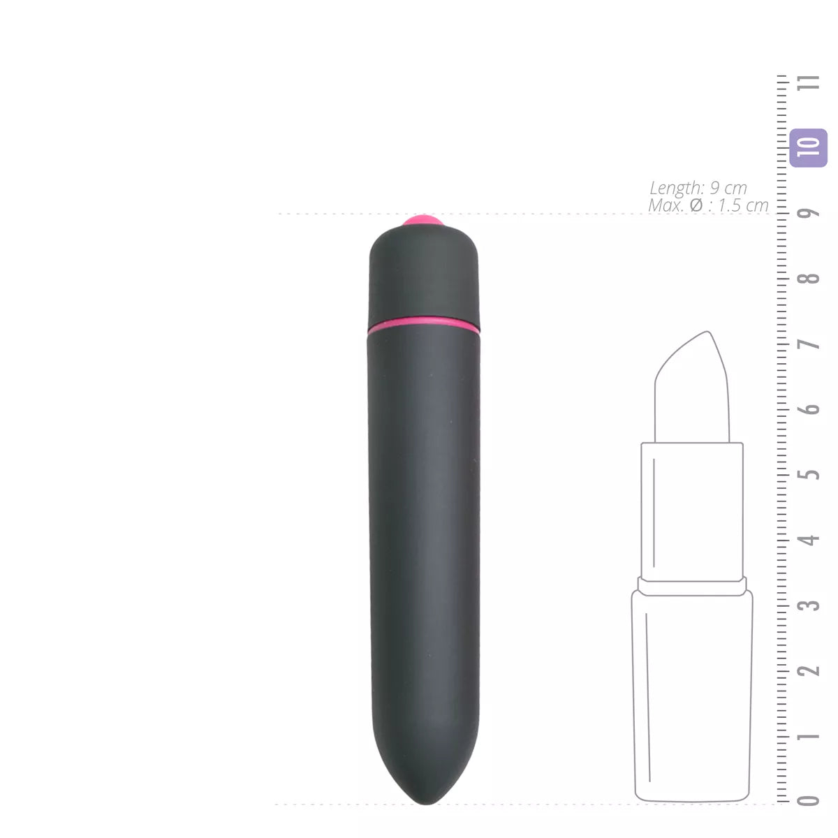 Vibrateur bullet 10 vitesses en silicone