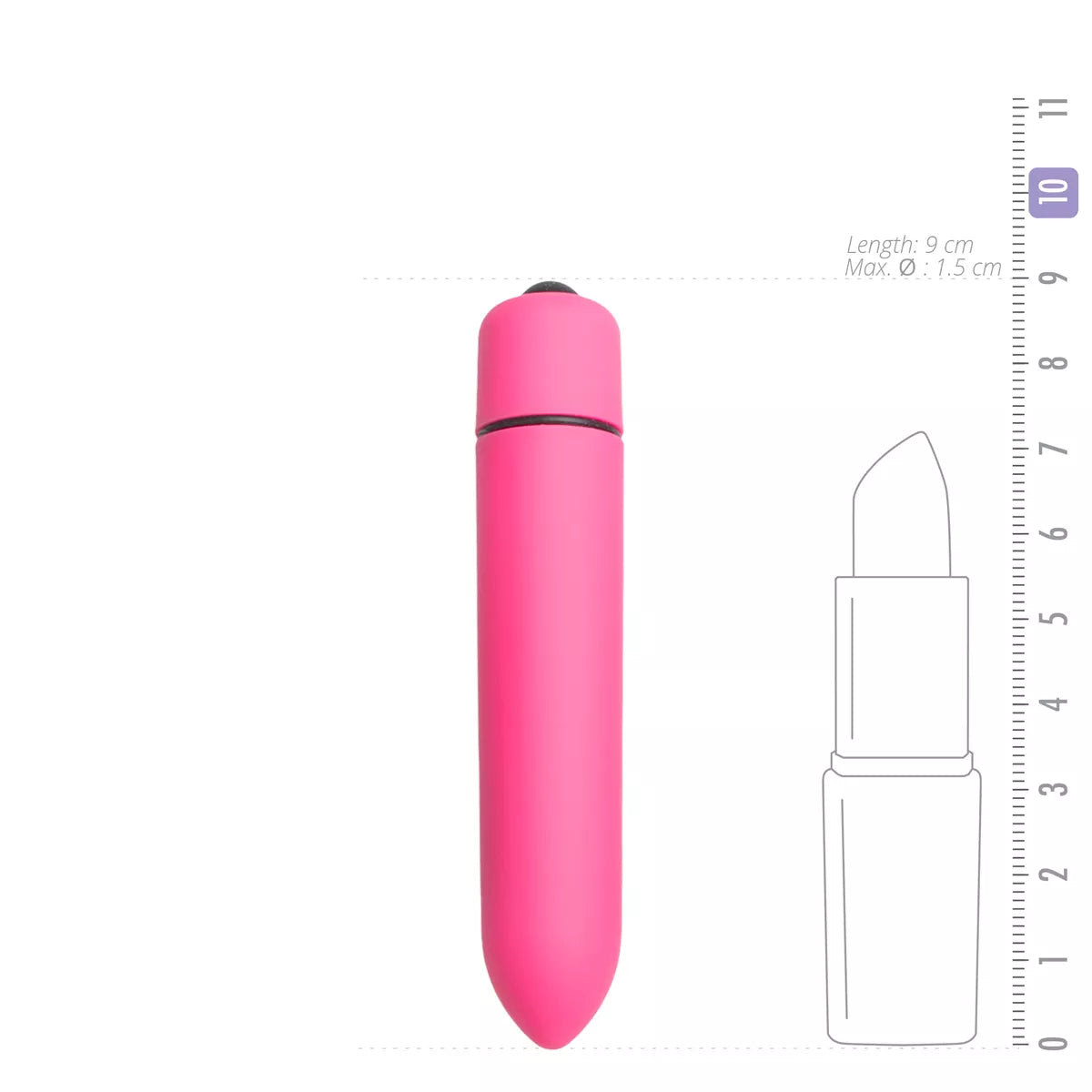 Vibrateur bullet 10 vitesses en silicone