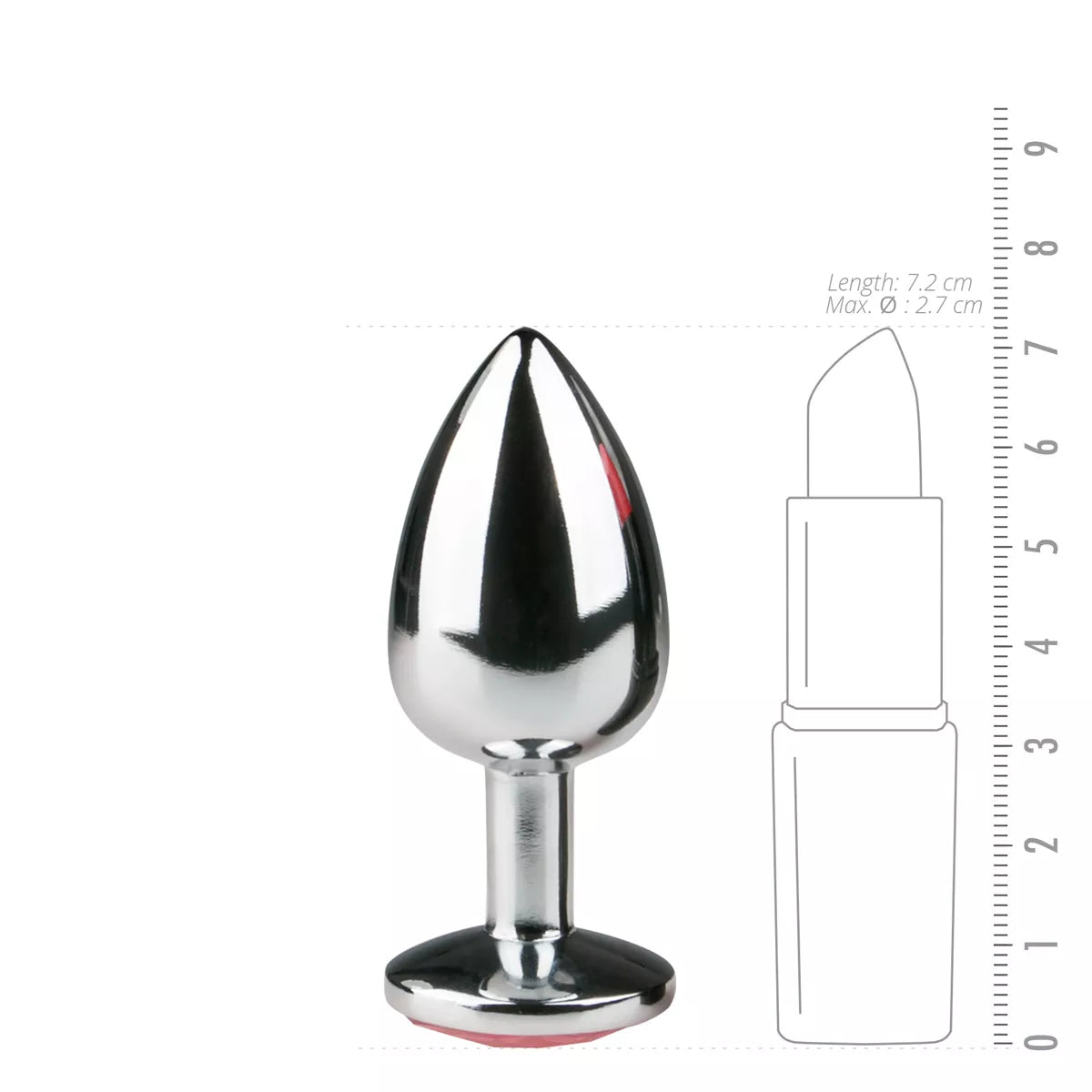 Plug acier à diamant de EasyToys - Taille S