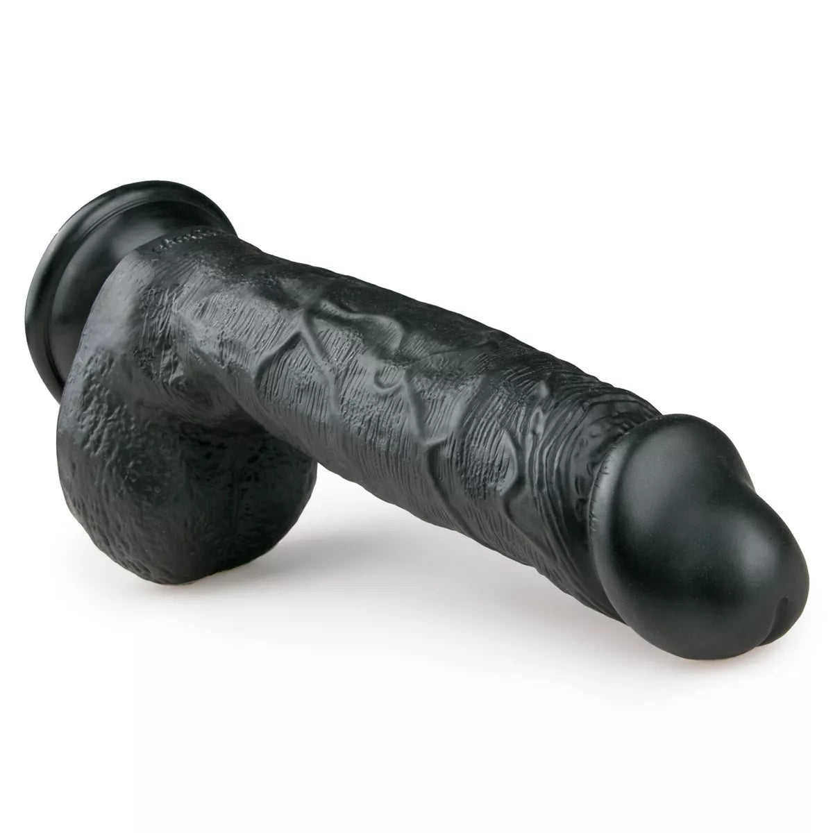 Godemichet silicone réaliste noir 22,5 cm