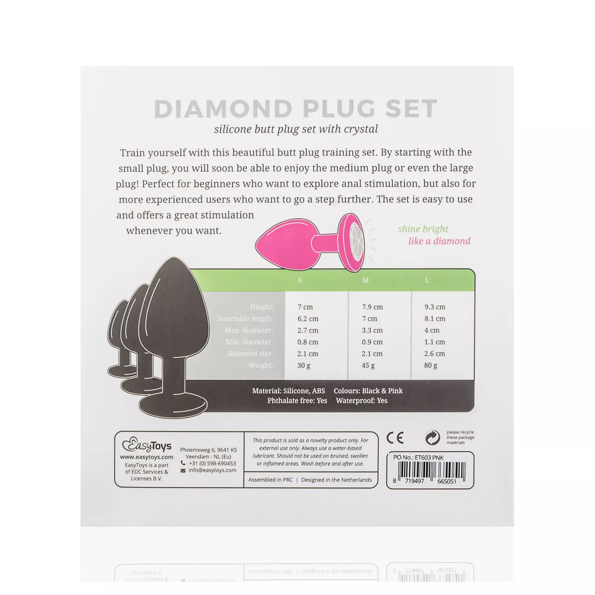 Set de plug silicone avec diamant