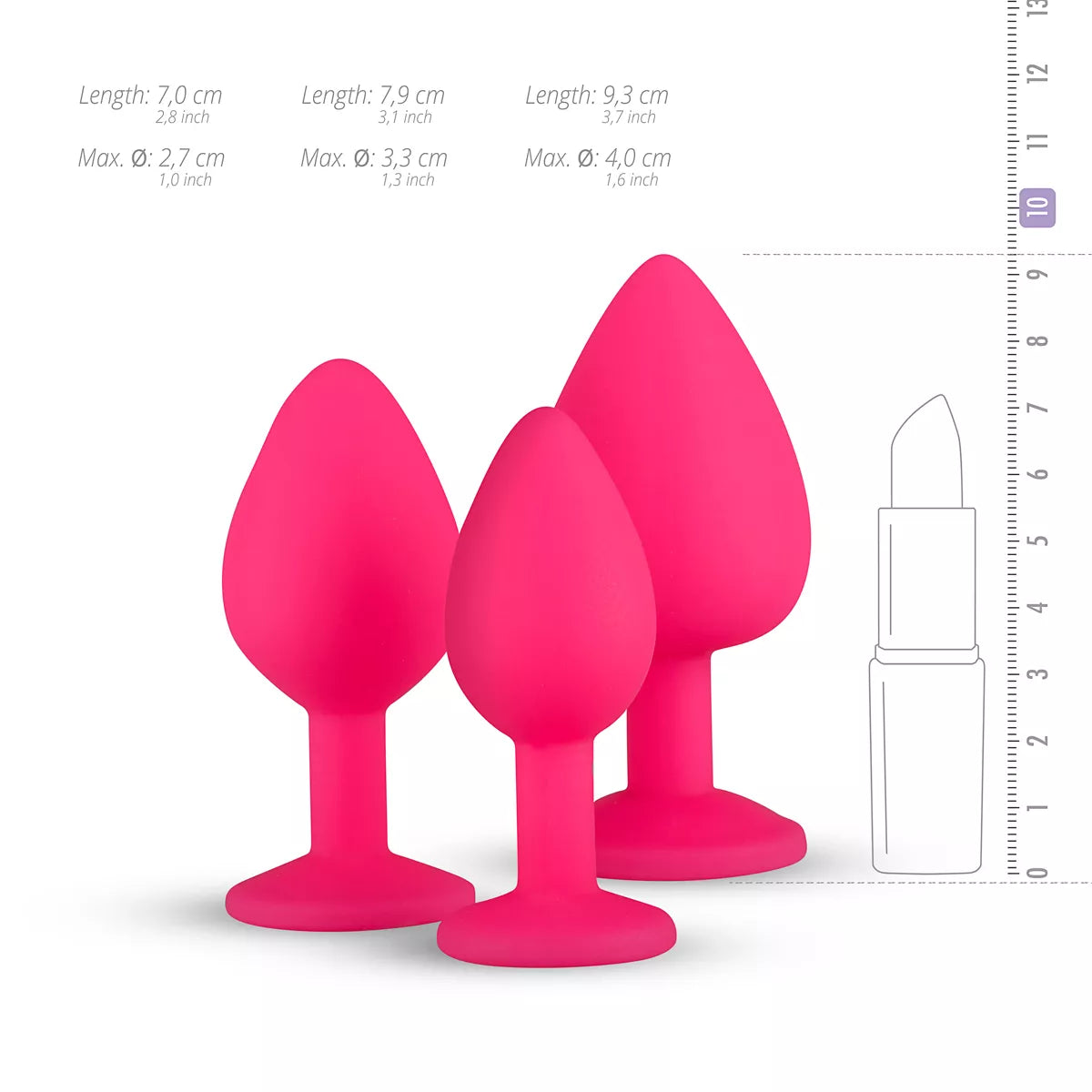 Set de plug silicone avec diamant