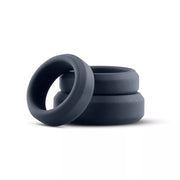 Wide Cock Ring Set, 3 anneaux péniens silicone