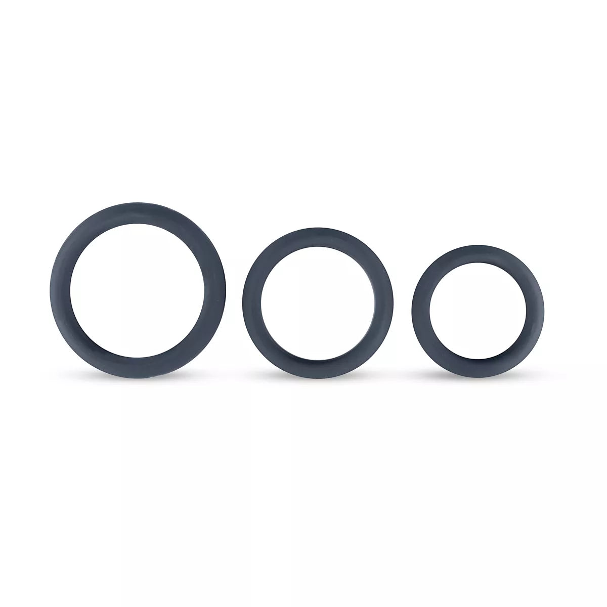 Wide Cock Ring Set, 3 anneaux péniens silicone