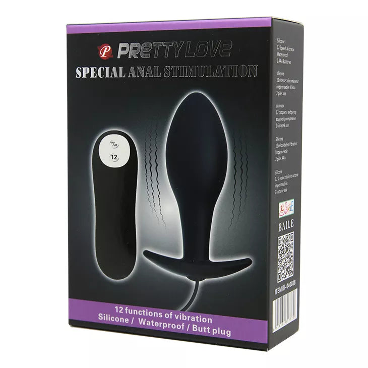 Plug anal vibrant avec télécommande Pretty Love