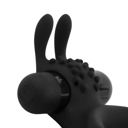 Share Ring - Double anneau pénien vibrant avec oreilles de lapin