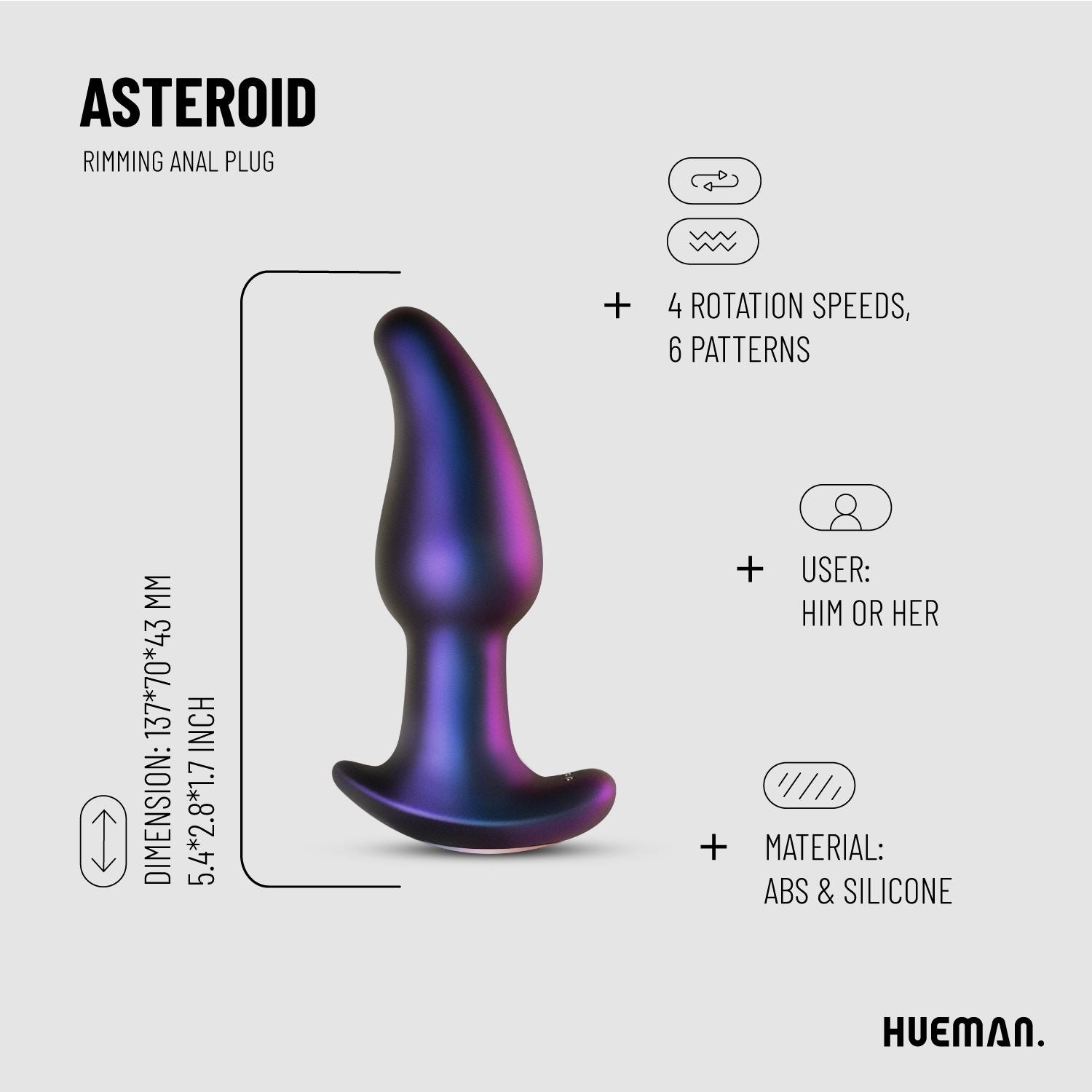 Asteroid Plug Anal télécommandé