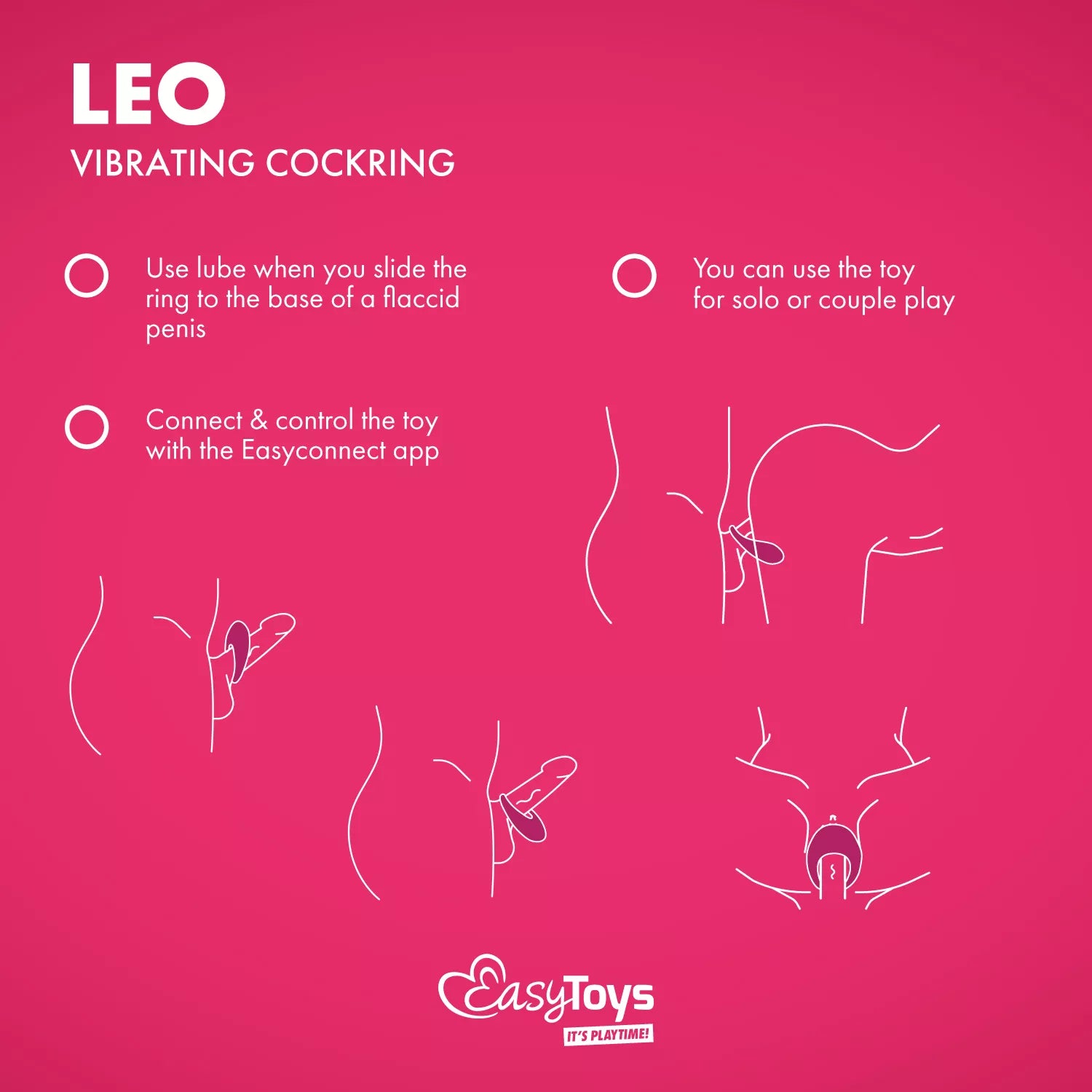 Cockring vibrant Leo avec application