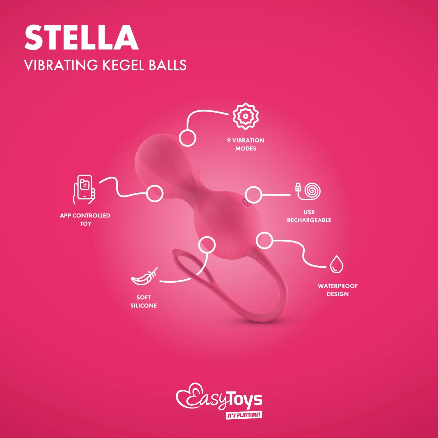 Boules de Kegel vibrantes Stella avec application