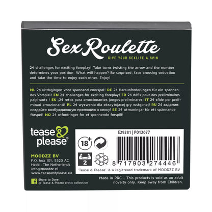 Roulette Sexuelle Préliminaires - Jeu coquins