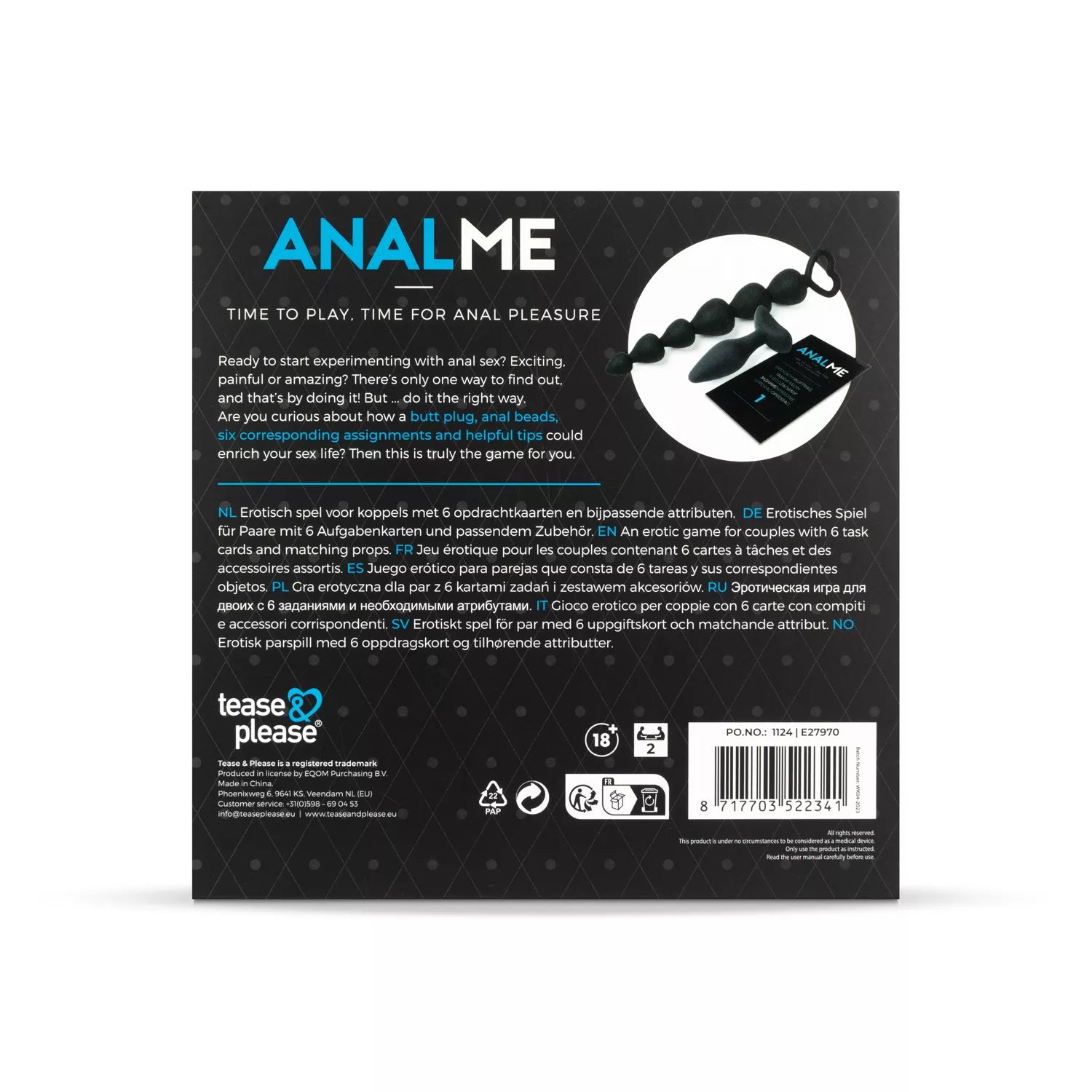 Time to Play Anal Me, kit débutant.e anal