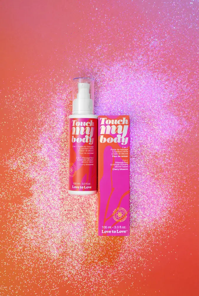 Touch my body, le massage et lubrifiant 2 en 1 à base silicone - Fleur de cerisier