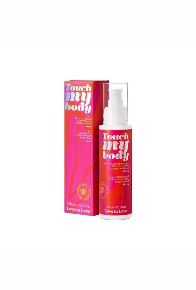 Touch my body, le massage et lubrifiant 2 en 1 à base silicone - Fleur de cerisier