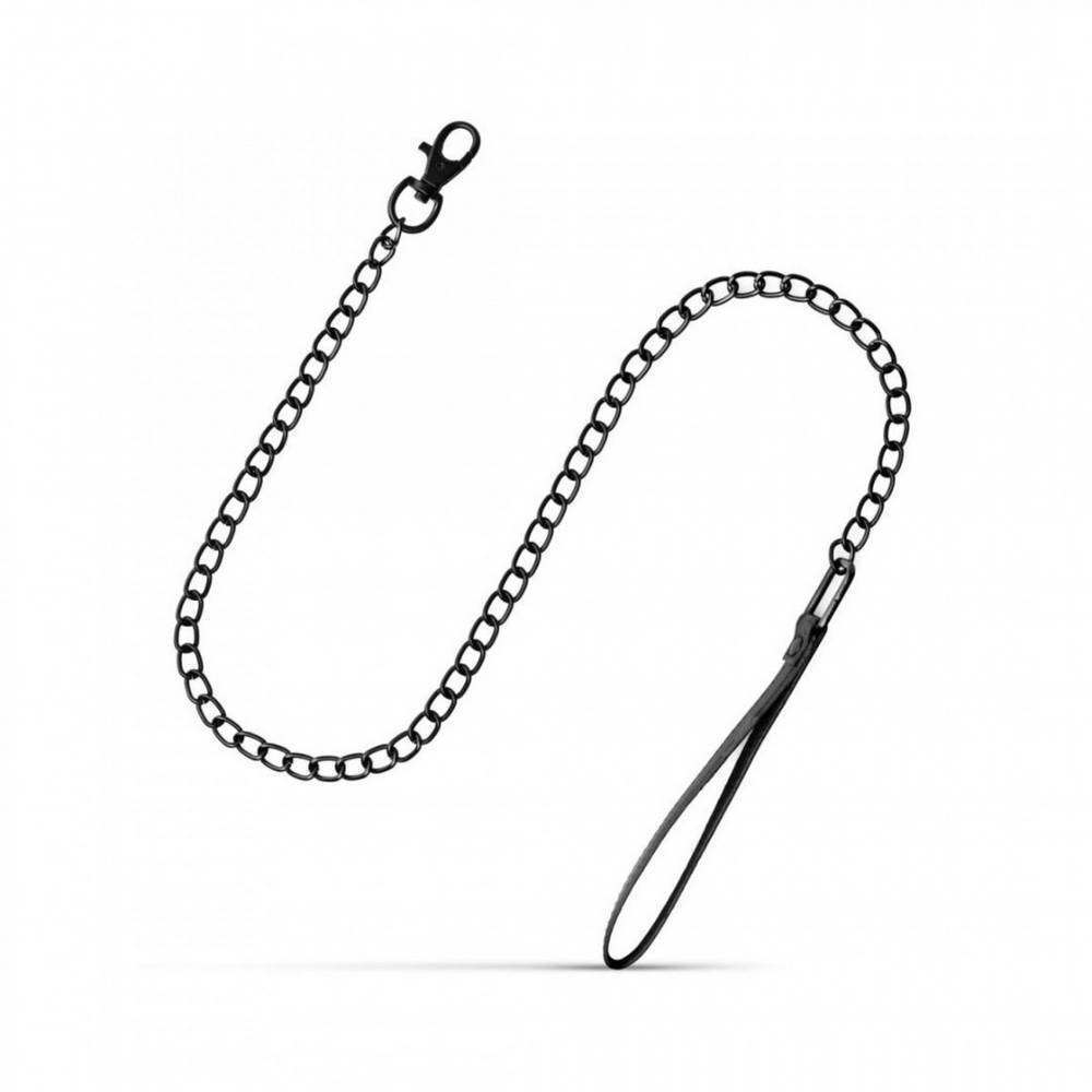 Collier avec laisse en cuir vegan