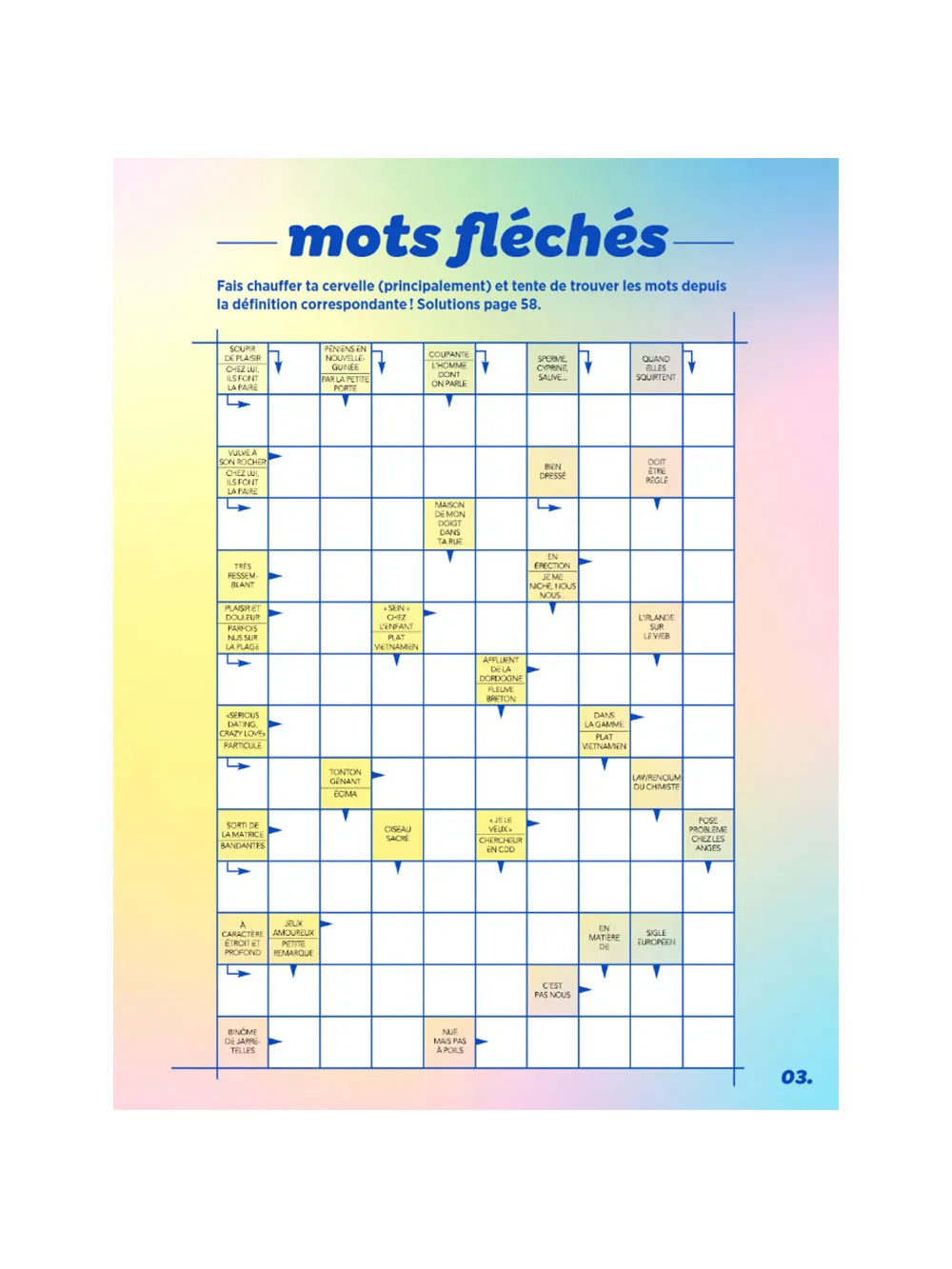 Mots fléchés érotiques - Et autres jeux impertinents Tome 1