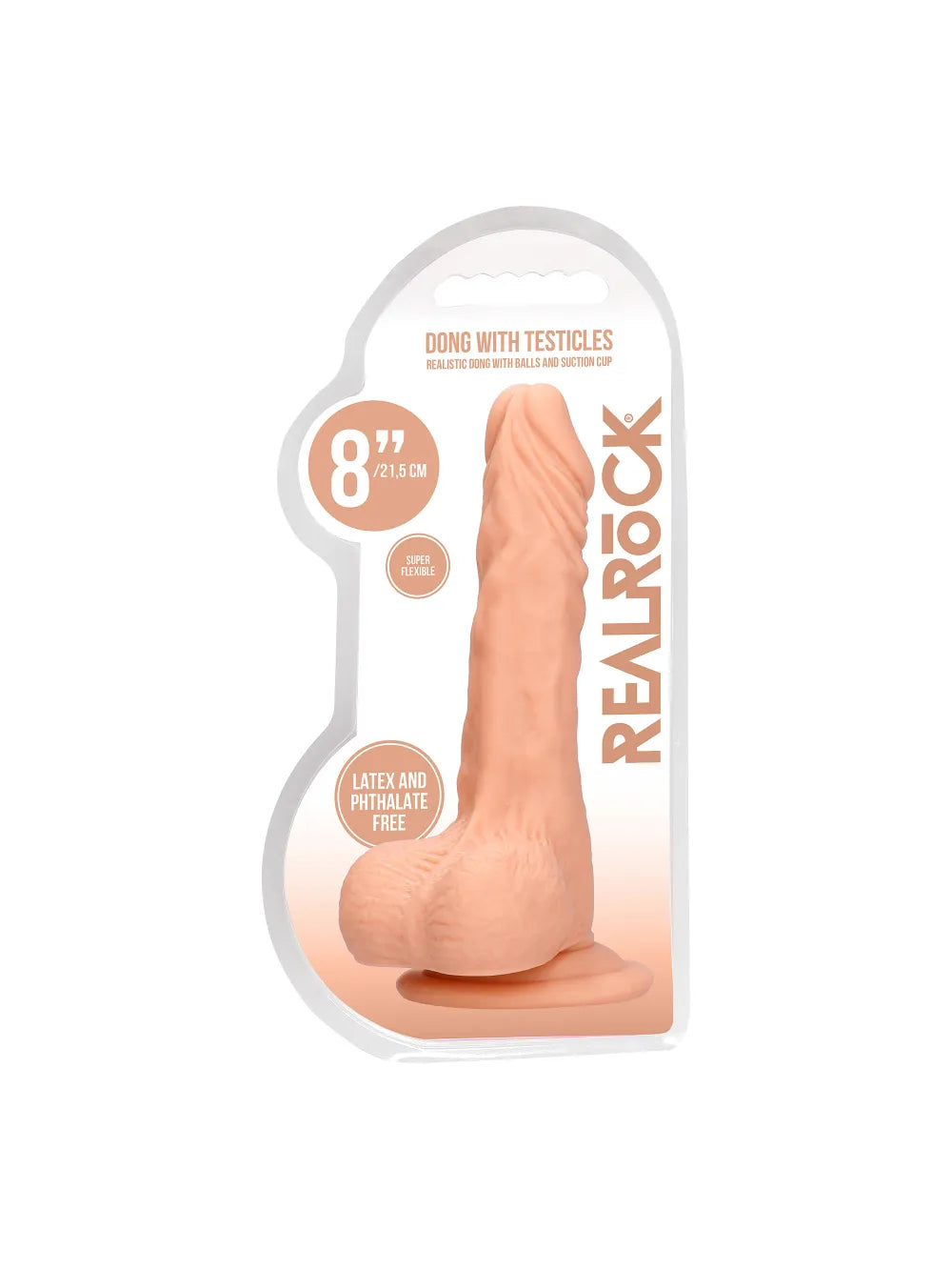 Godemichet réaliste avec testicules 21,5 cm