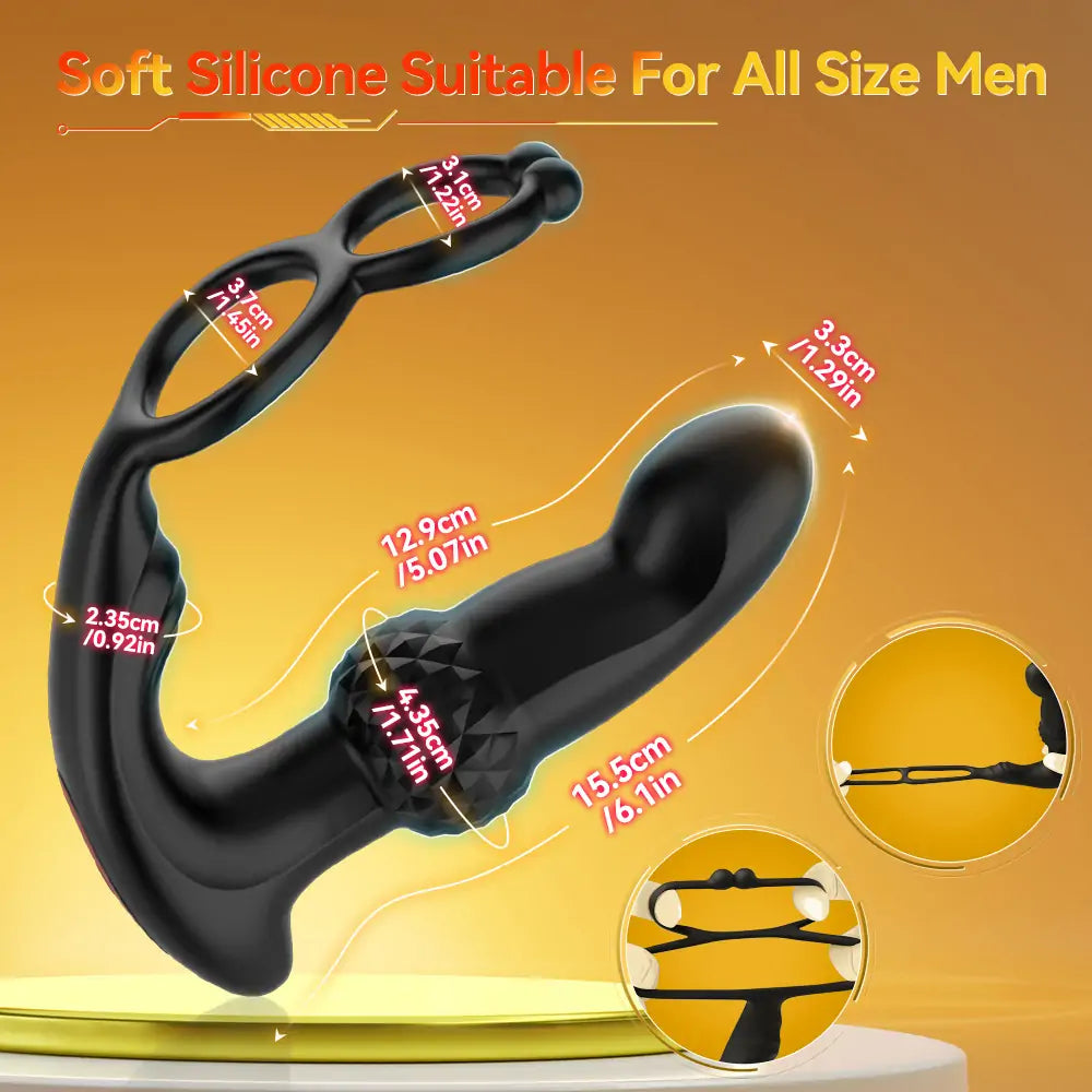 3-in-1 Prostate & Cock Ring Vibrator, le stimulateur prostatique de Anesidora