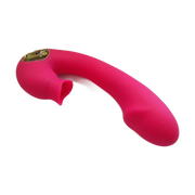 Gode vibrant  2 en 1 avec langue