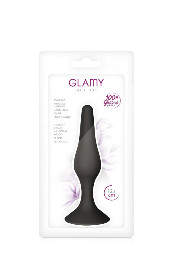 Le plug anal ventouse en silicone de Glamy