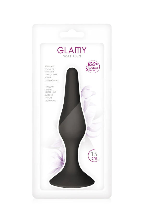Le plug anal ventouse en silicone de Glamy