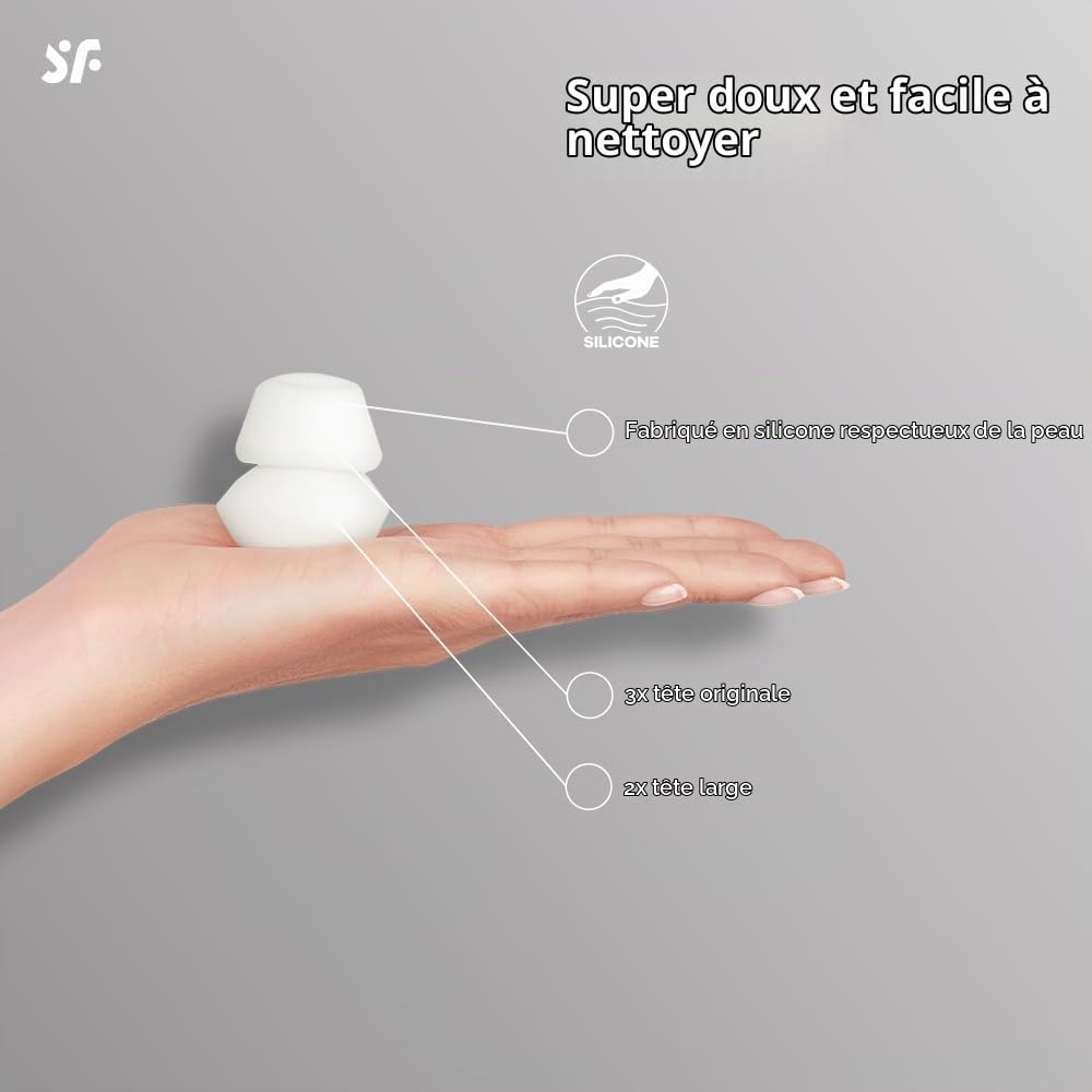 Caps, Tetes de Rechange pour Satisfyer Pro 2