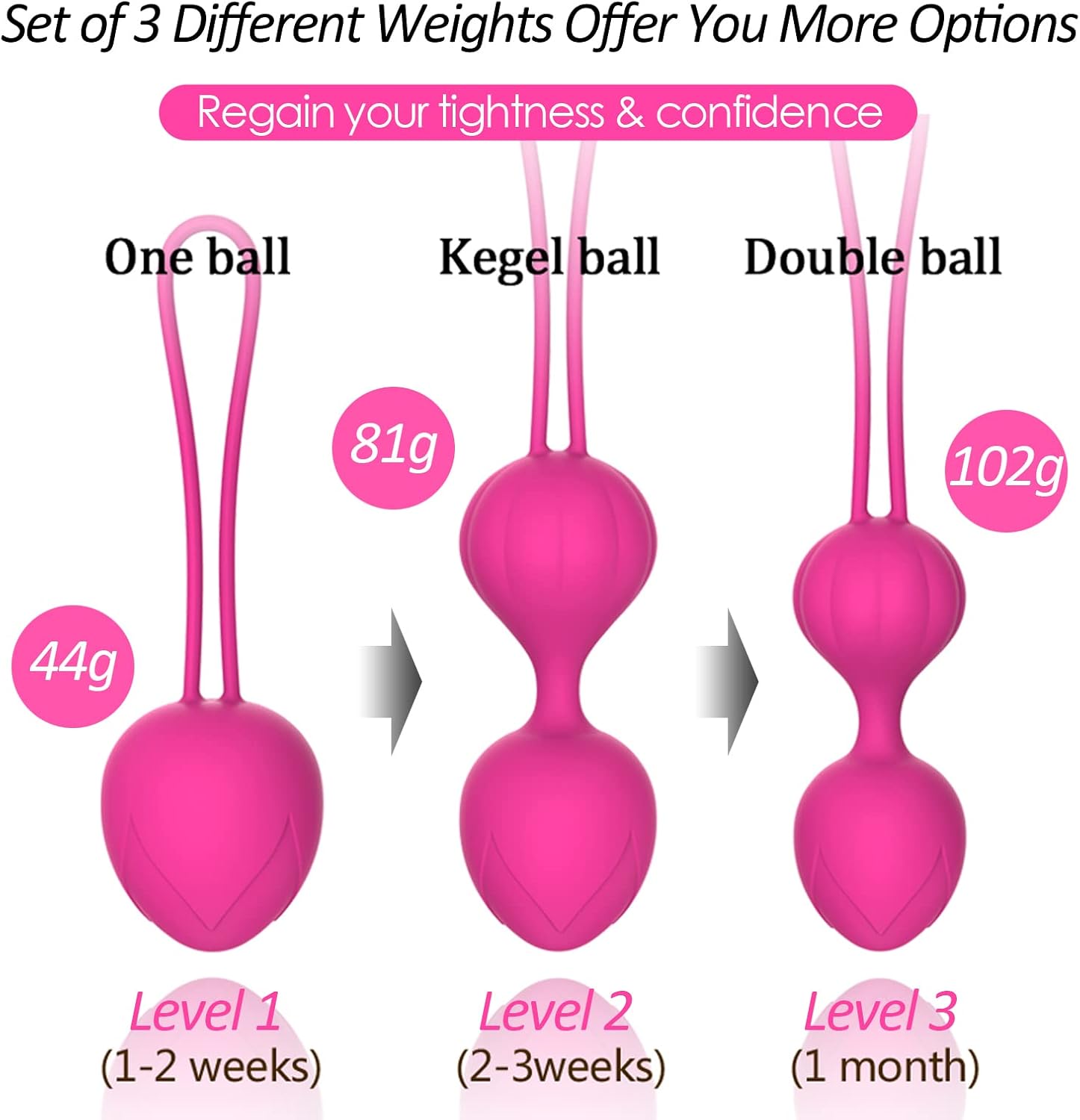 Set de boules de kegel silicone de Xocome