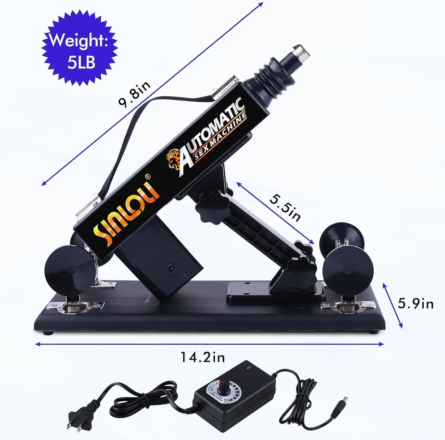 Machine à sexe avec accessoires et plaque ventouse