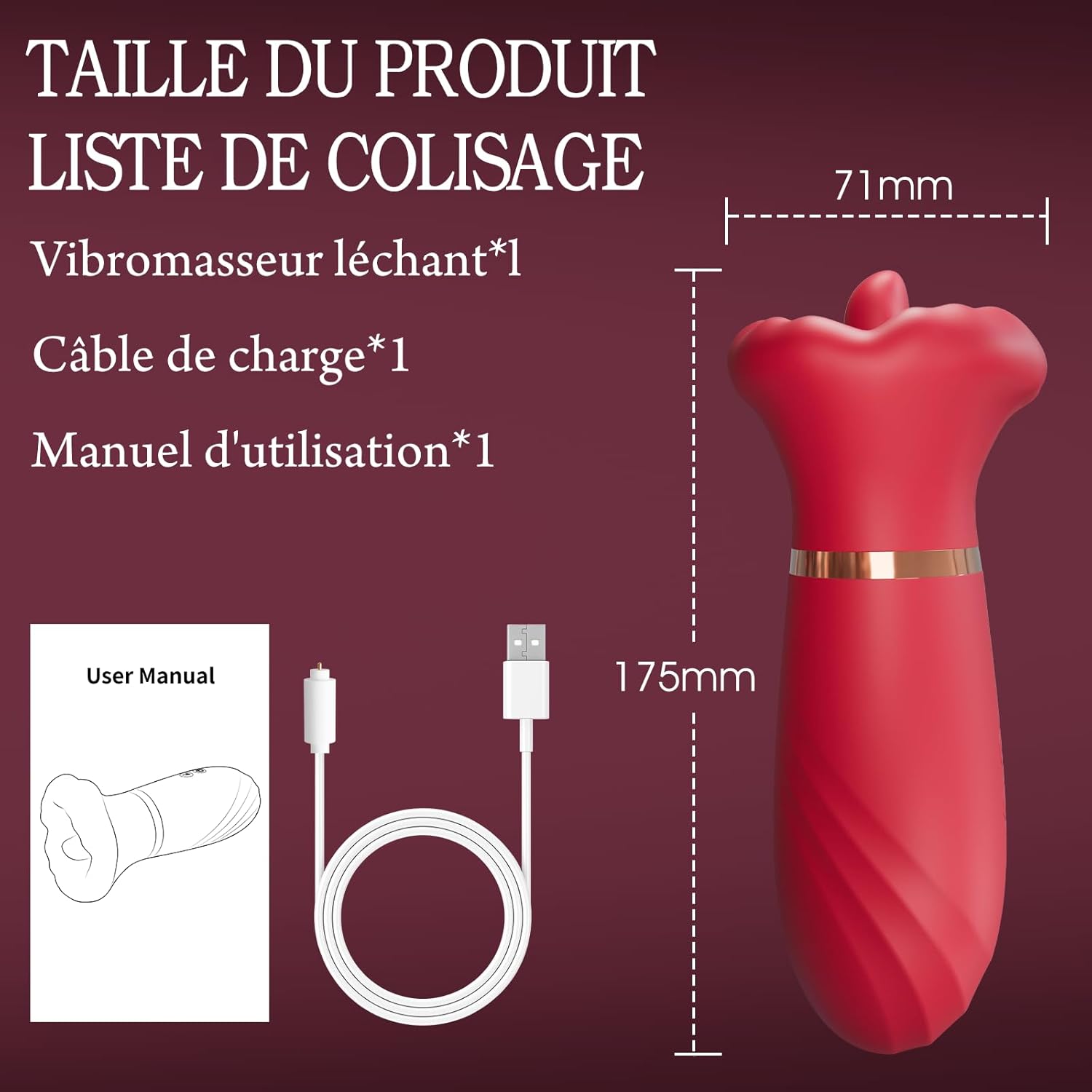 Vibromasseur bouche avec fonction aspiration de Hellmos