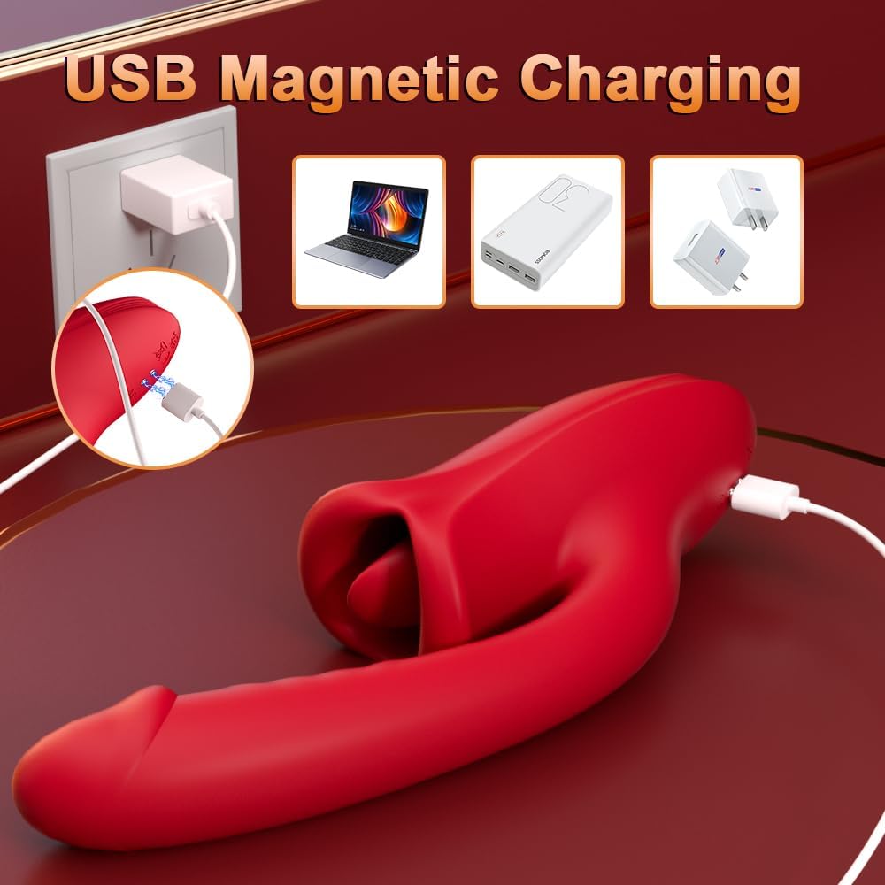 Vibro 2en1 avec bouche stimulante et gode vibrant