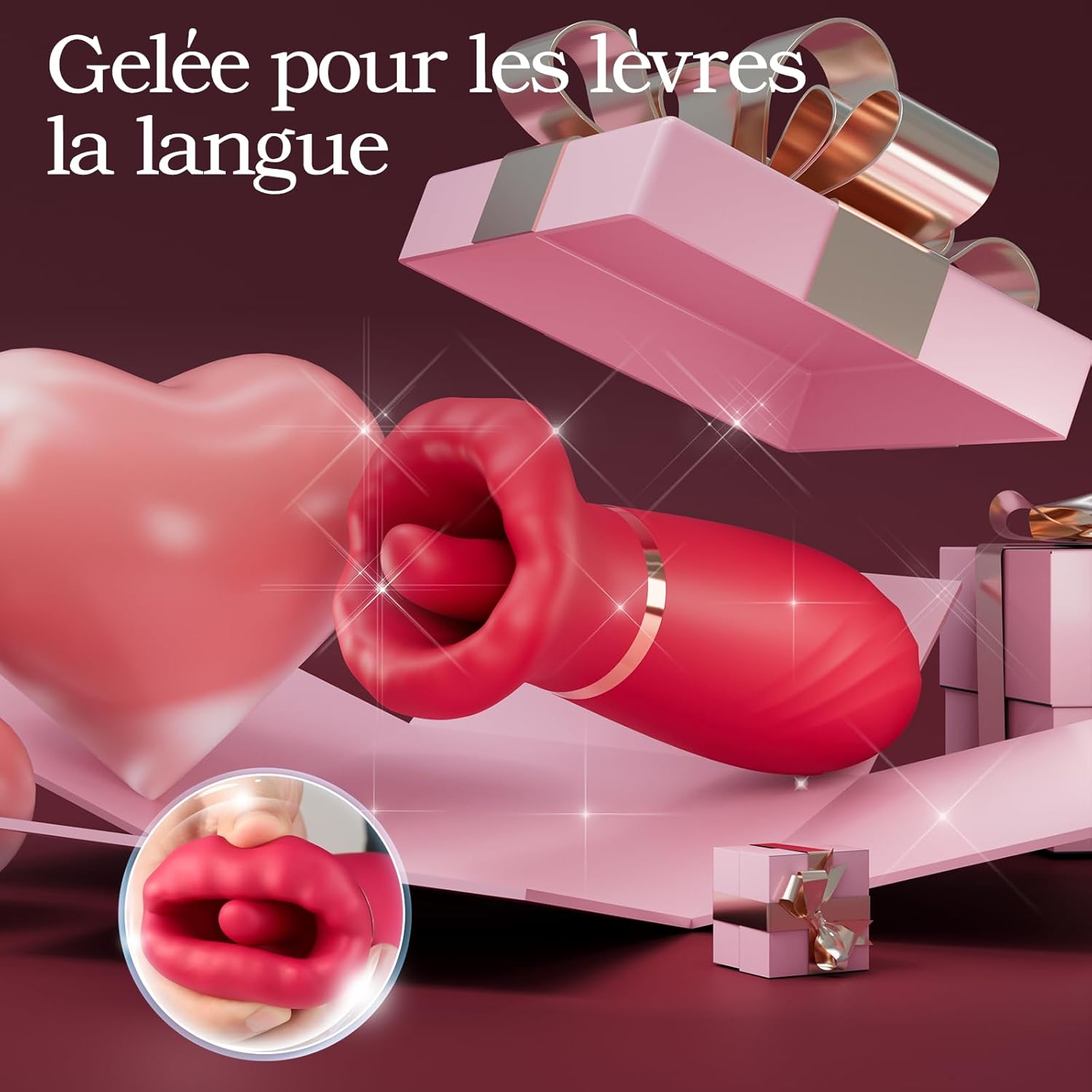Vibromasseur bouche avec fonction aspiration de Hellmos