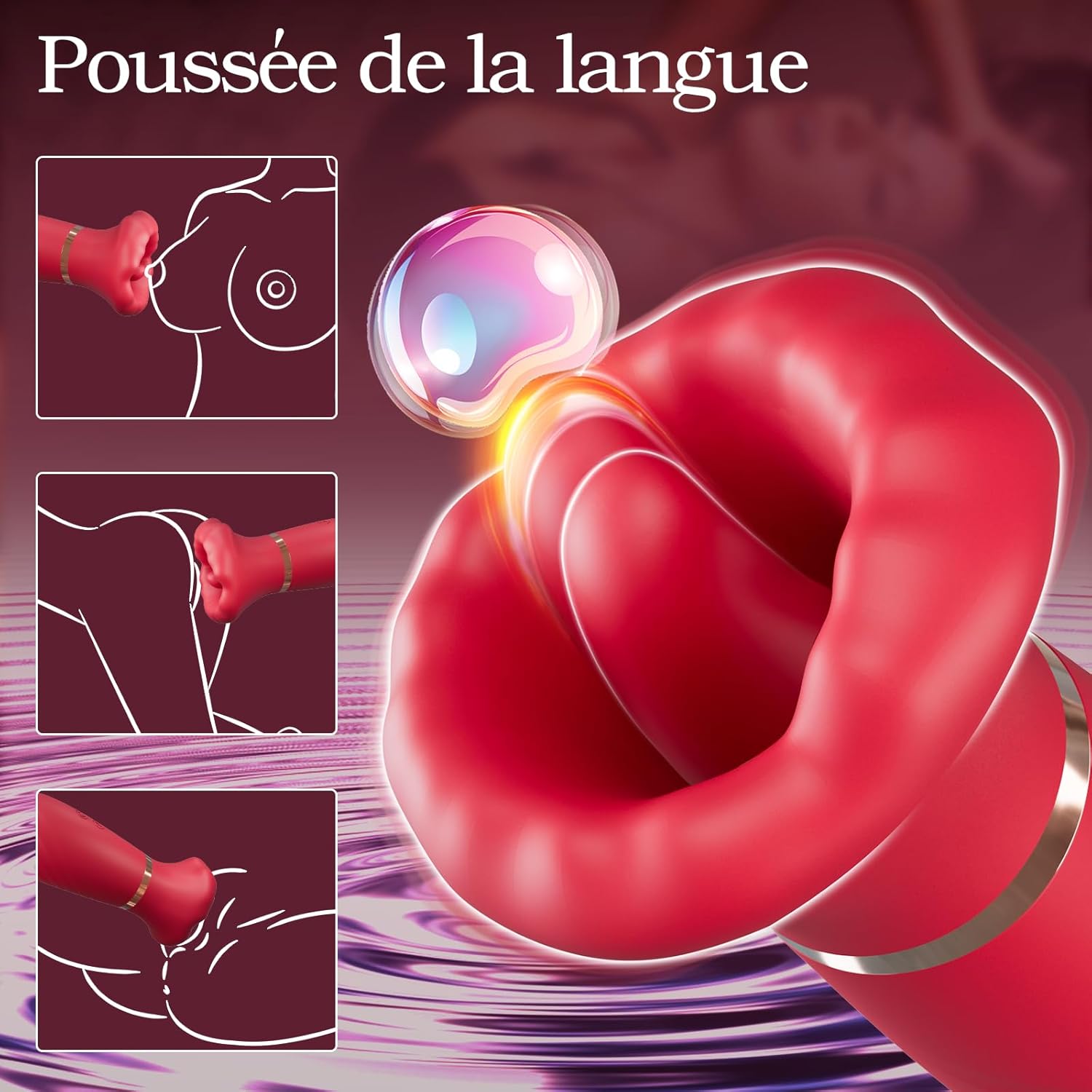 Vibromasseur bouche avec fonction aspiration de Hellmos