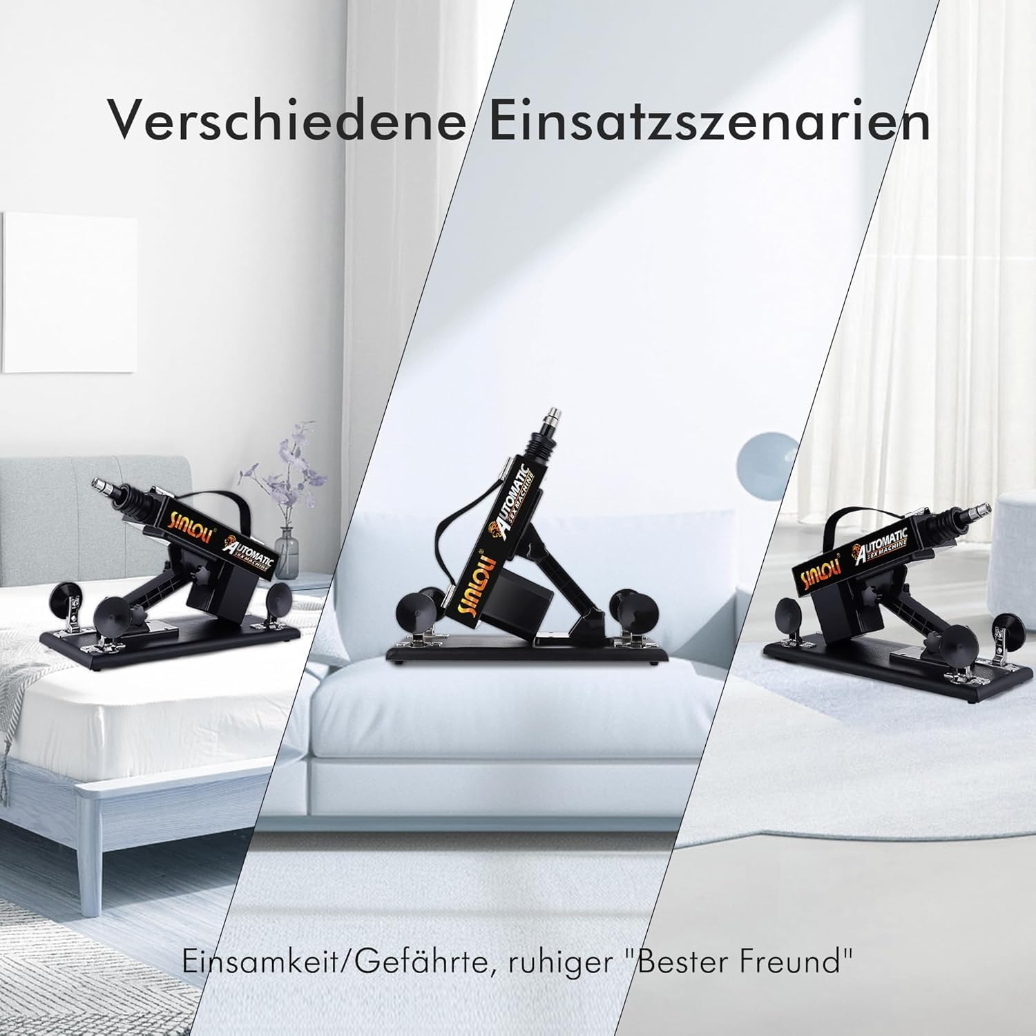 Machine à sexe avec accessoires et plaque ventouse