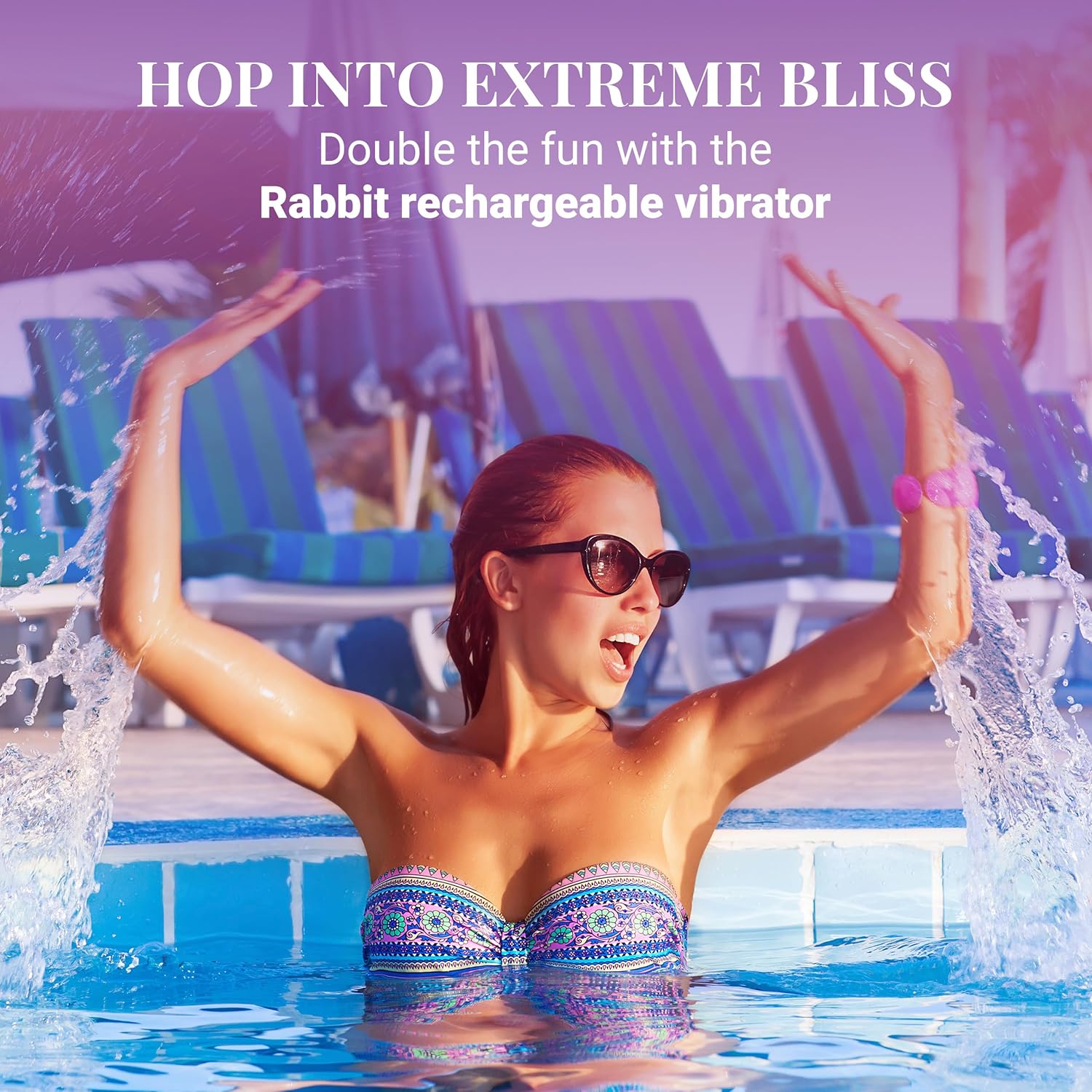 Vibromasseur Rabbit rechargeable violet